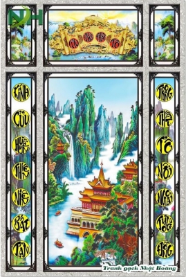 Tranh gạch 3d cửu huyền thất tổ - VBB63