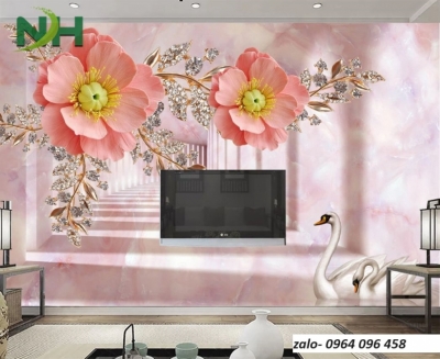 Mẫu tranh gạch trang trí phòng khách 3d - GCVB111