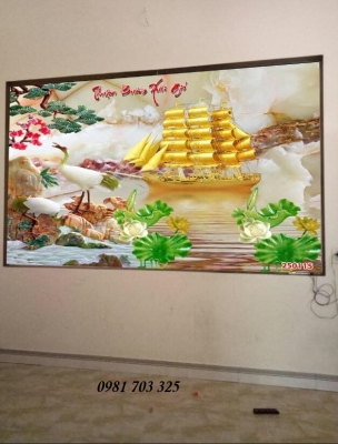 Gạch tranh thuận buồm xuôi gió- gạch 3D