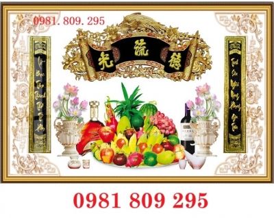 Gạch tranh chữ phúc , gạch tranh ban thờ