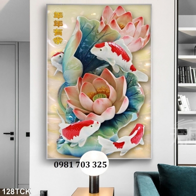Tranh hoa sen trang trí đẹp