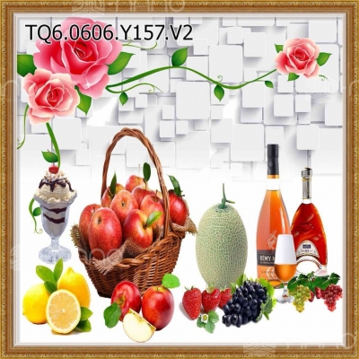 Tranh gạch ốp bếp 3d - BX