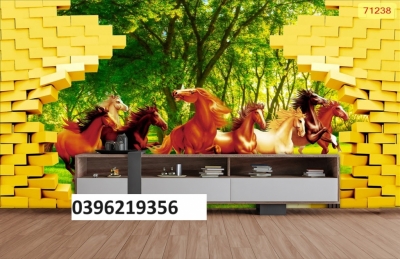 Tranh gạch 3D đẹp ngựa mã đáo