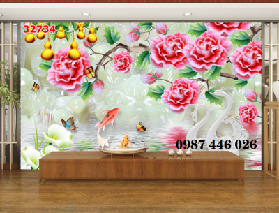 Tranh gạch men cá chép HP7233
