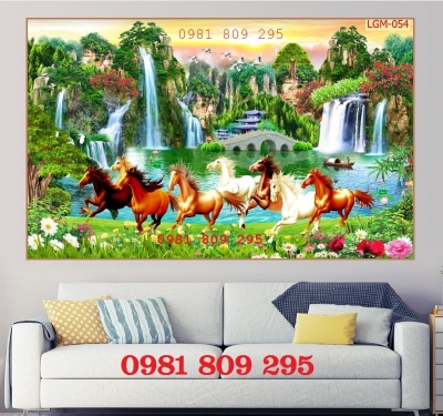 Tranh gạch bát mã - tranh ốp phòng khách