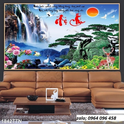 Tranh gạch 3d cha mẹ - NVVC6