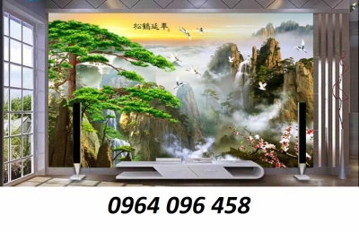 Tranh gạch 3d ốp tường mây núi - SDF65