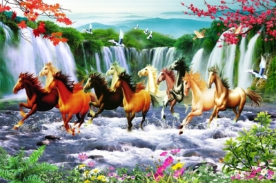 tranh phong thủy tuổi dần - tranh gạch 3d - SL93