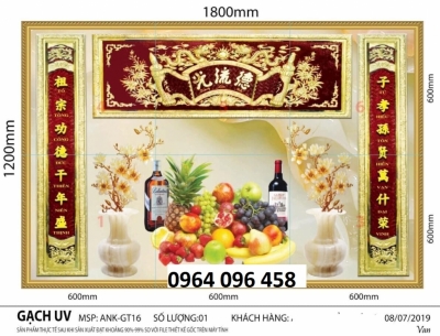 Tranh gạch men 3d ốp tường phòng thờ - 833DCC