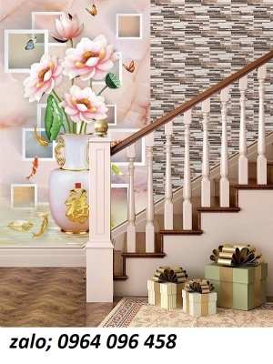 Tranh gạch 3d ốp tường cầu thang - 488CV