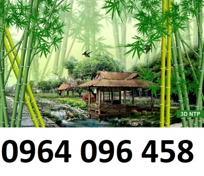 tranh gạch men 3d ốp tường mẫu tre trúc - HD2