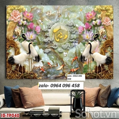 Tranh gạch 3d phòng khách - TGV65