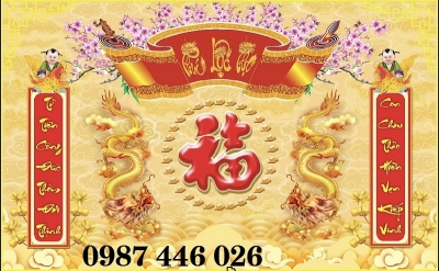 Tranh gạch men phòng thờ HP9273