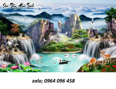 Tranh gạch 3d phong thủy phòng khách - HDSS32