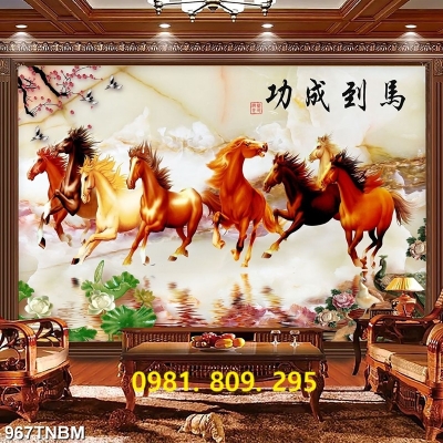 Tranh gạch mã đáo , ngựa phong thủy