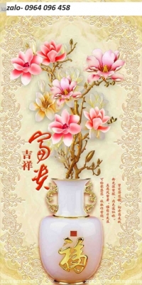 Tranh gạch 3d bình hoa - NXC12