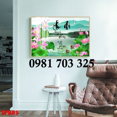 Tranh gạch men 3D thư pháp cha mẹ