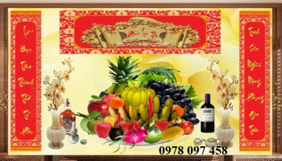 Phòng thờ - tranh gạch 3D