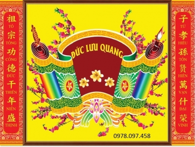 Tranh phòng thờ- tranh gạch men