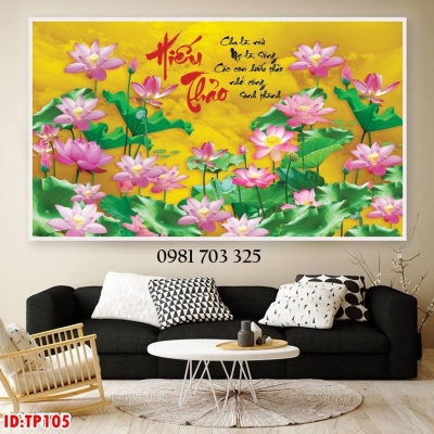Tranh gạch 3d thư pháp