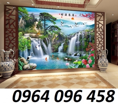 Tranh gạch men 3d phong thủy phòng khách - XBMM05