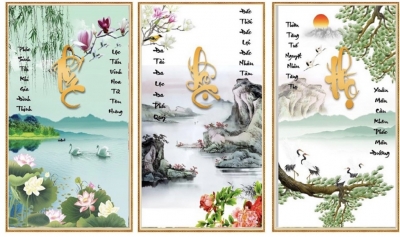 Gạch 3D ốp tường phòng khách