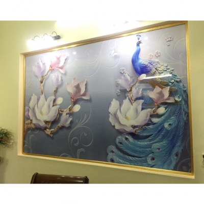 Tranh gạch 3d chim công - HSX44