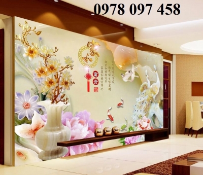 Gạch tranh phòng ăn đẹp