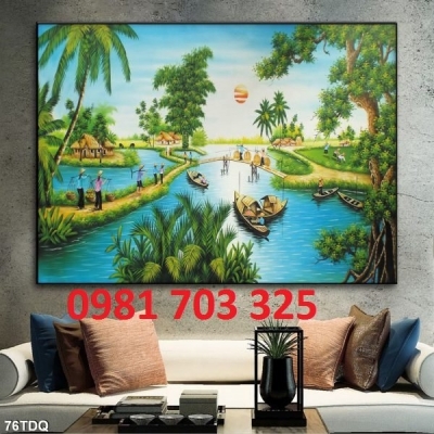 Tranh gạch 3d cảnh đồng quê