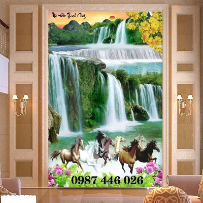 Tranh gạch men mã đáo thành công HP7222
