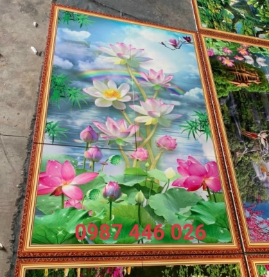 Gạch tranh hoa sen 3d HP8333