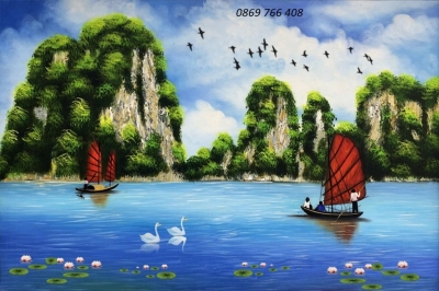 Tranh phong cảnh-gạch tranh đồng quê