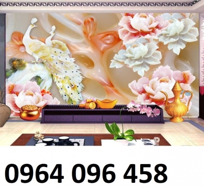 Tranh gạch 3d chim công - DCV43