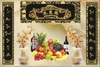 Gạch tranh phòng thờ