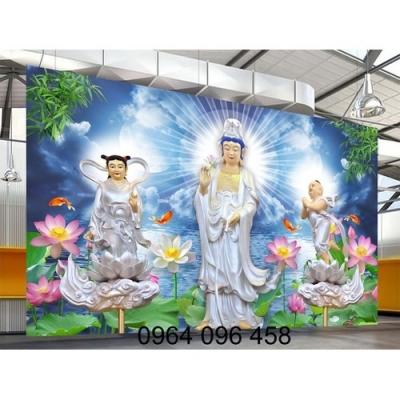 Tranh gạch ốp tường phòng thờ phật - KX32