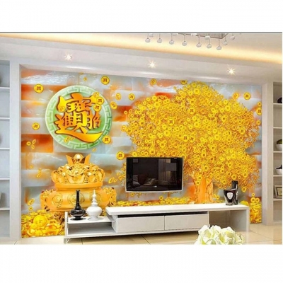 Gạch ốp tường 3D cây kim tiền