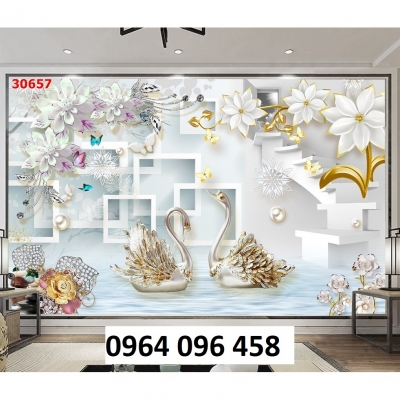 Tranh gạch men 3d ốp tường phòng khách - 6532XP