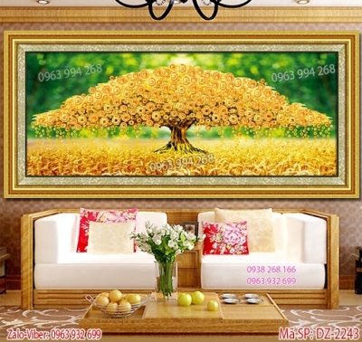 Tranh gạch 3D cây kim tiền