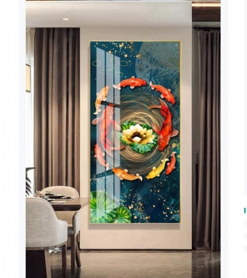 Tranh 3D- Tranh gạch cá chép