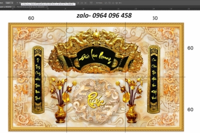 Tranh gạch 3d ốp tường phòng thờ - SLM74