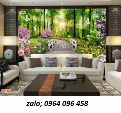 Tranh gạch 3d phong thủy phòng khách - DA21