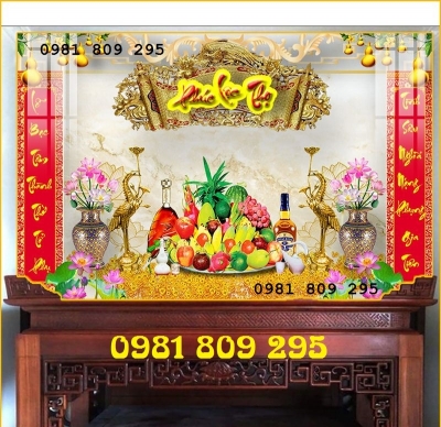 Gạch tranh phòng thờ trang trí HO999