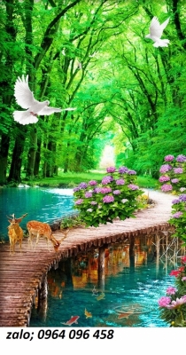 Tranh gạch 3d dán tường hành lang - GAZ22