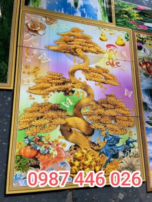 Tranh gạch men ốp tường phòng khách 3d đẹp HP9822