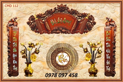Tranh câu đối phòng thờ