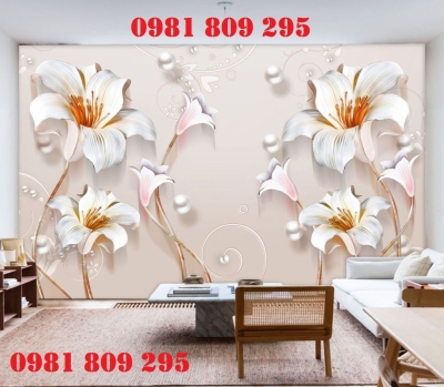 Gạch tranh 3d ốp tường hoa ngọc JHG6