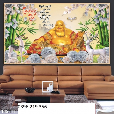 Tranh gạch men -  Tranh Tượng Phật Di Lặc phong thuỷ