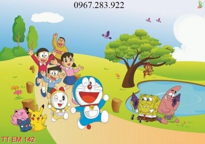 Gạch ốp tường 3D hoạt hình