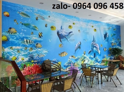 Tranh gạch men 3d ốp bể bơi - 654CVB