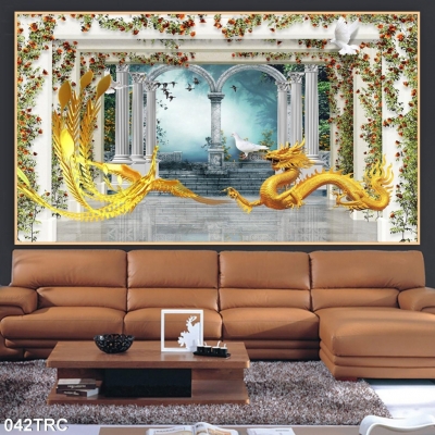 Tranh 3D- Tranh gạch rồng